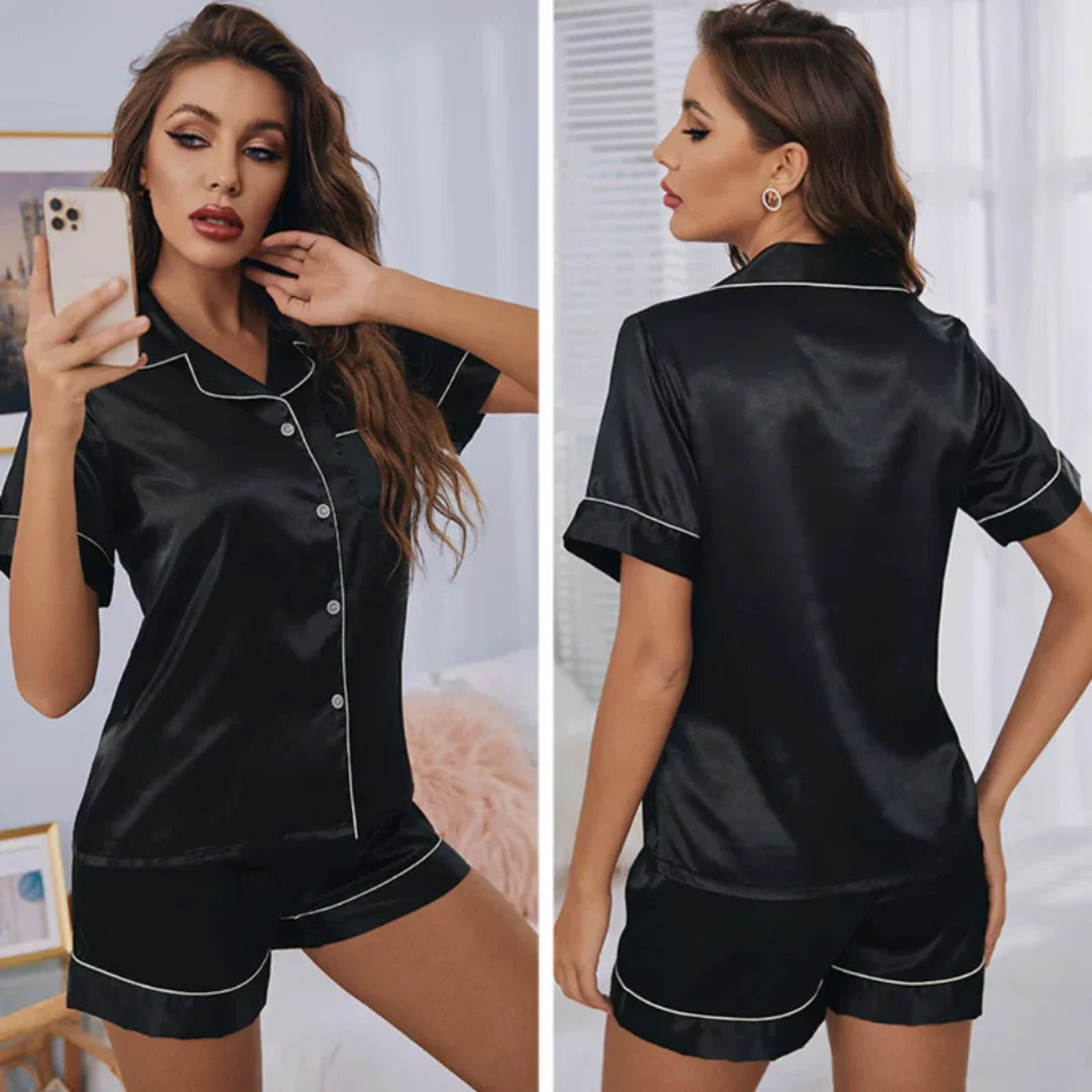 Pijama Feminino em Cetim Americano Curto