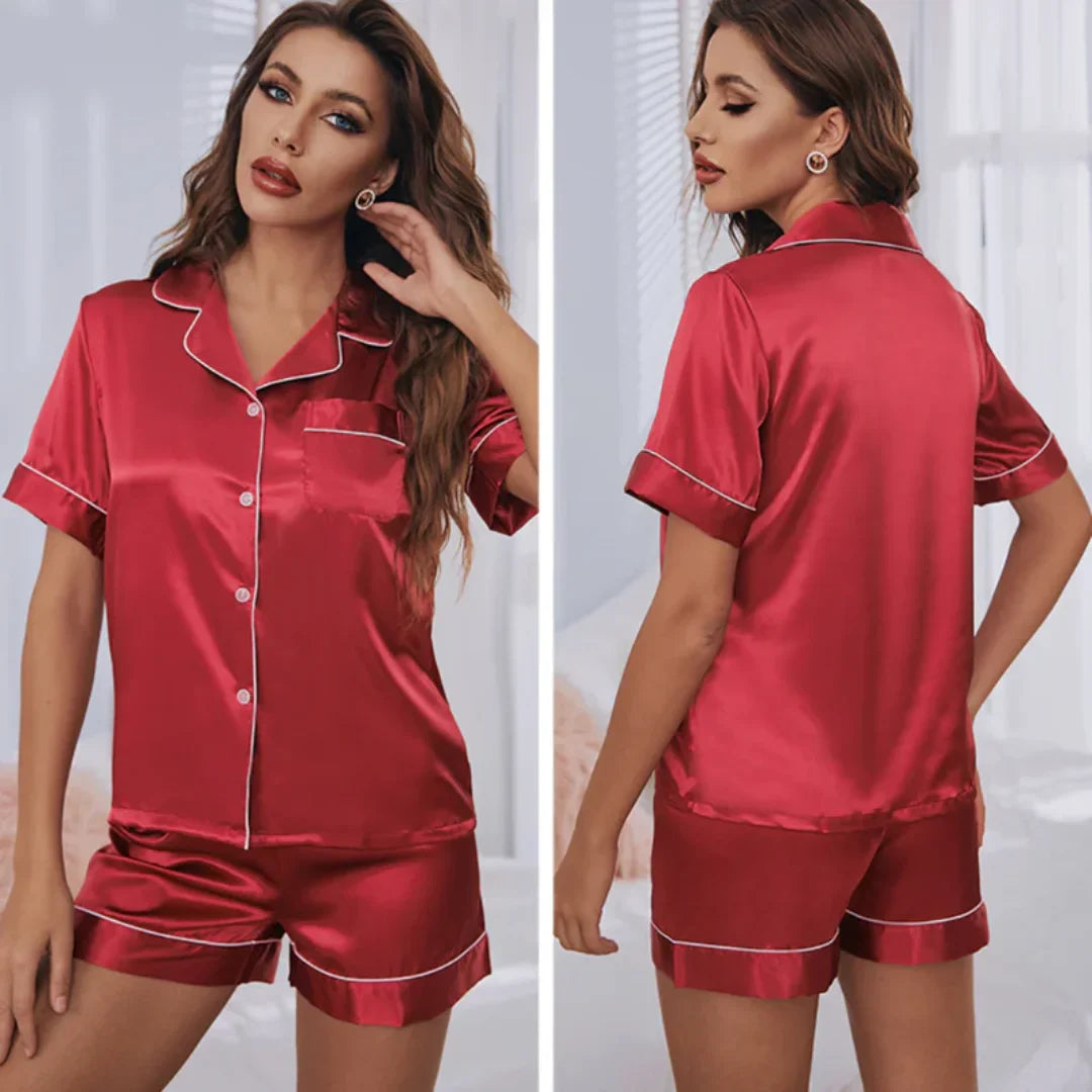 Pijama Feminino em Cetim Americano Curto