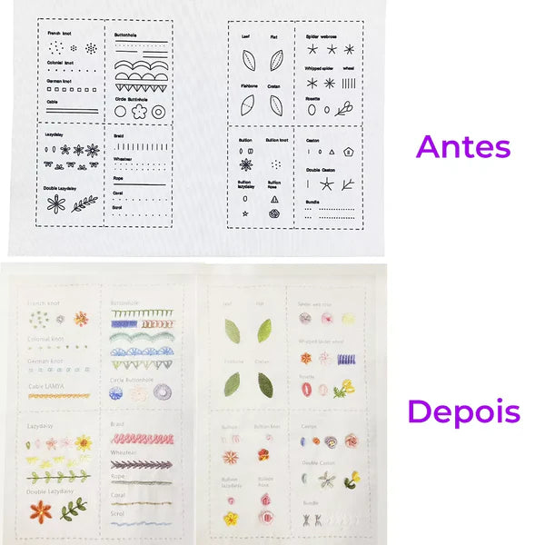 BordArte – Livro de Bordado em Tecido Que Ensina 86 Pontos e Transforma Suas Horas Livres em Peças Artesanais que Parecem de Ateliê Profissional